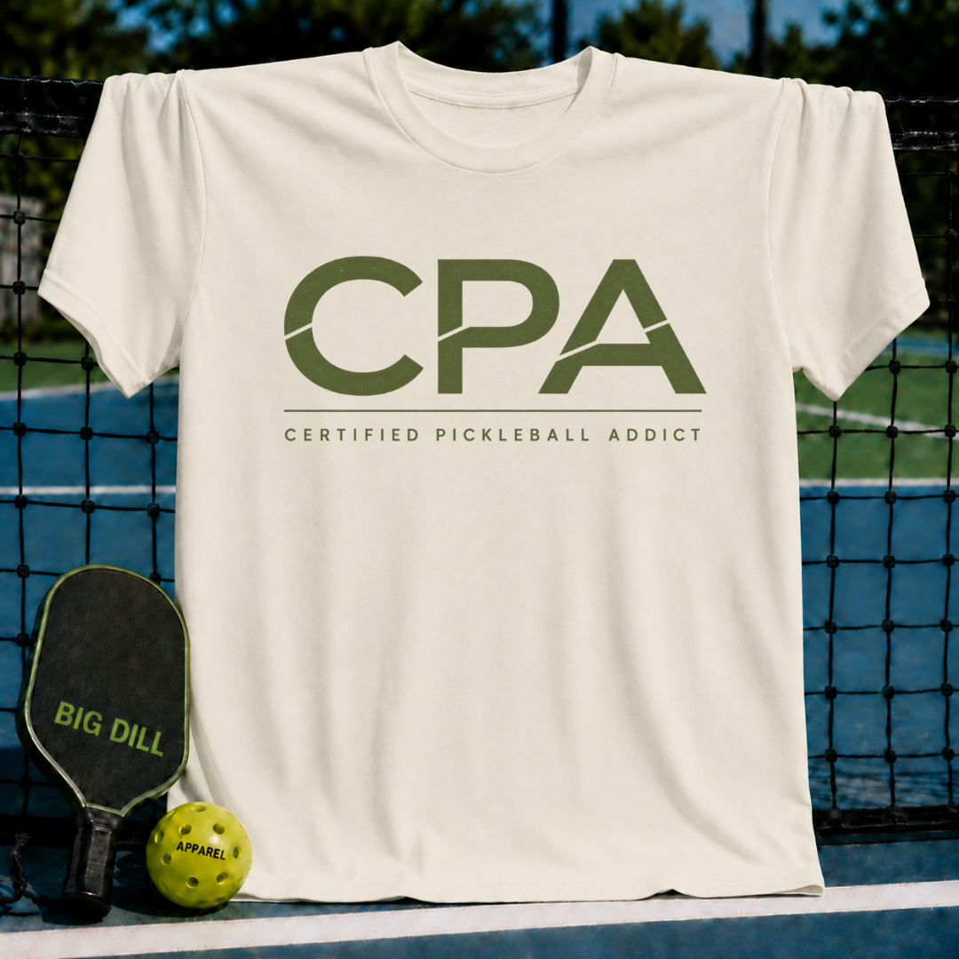 CPA Certified Pickleball Addict T-Shirt